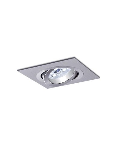 Anneau Encastré BPM 3011 Carré Aliminio brossé et poli Mini Catli pour Ampoule LED GU10 ou MR16 | leonleds