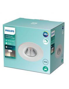 Philips Spot LED encastrable DIVE, intensité variable, 5.5W, Blanc