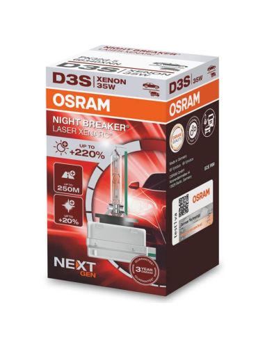 Ampoule D3S puissante Night Breaker Laser Next Gen 66340XNN +220% de lumière en plus Osram | leonleds