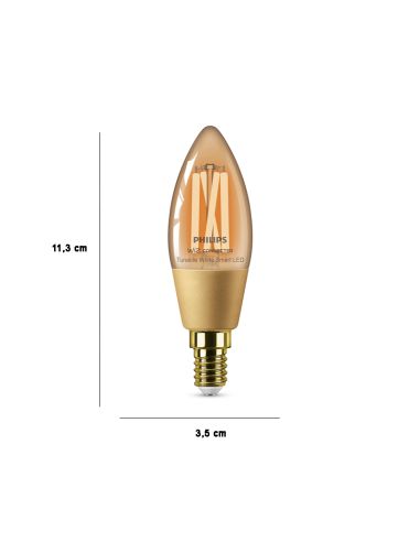 Ampoule led intelligente candle wiz c37 e14 470 lm wi-fi pack de 3