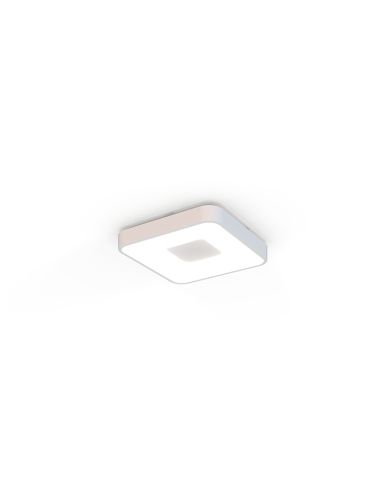 Petit plafonnier LED carré blanc Coin