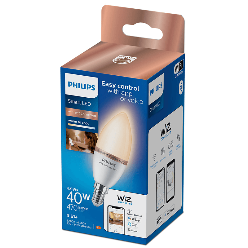 Ampoule LED Bougie Intelligente E14 Wiz Connect Philips