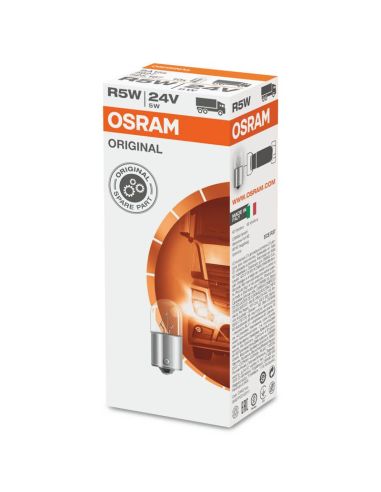 Ampoule R5W 24V BA15s Halogène Original 1 Und. 1 pôle Osram | leonleds