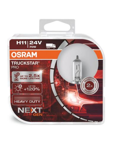 Ampoules H11 Truckstar Pro 24V +120% Nouvelle Génération Osram | LeonLEDS