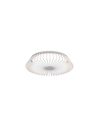 Plafón LED redondo Himalaya blanco con mando pequeño