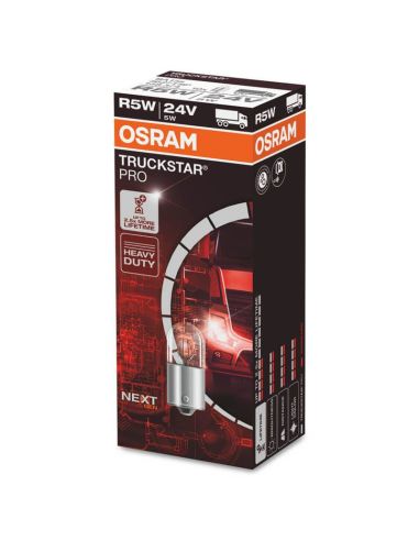 Ampoule R5W 24V BA15s Halogène TruckStar PRO Osram 5627TSP 4062172158374 | leonleds