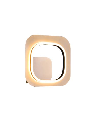 Applique LED carrée Lugo noir-doré 12W