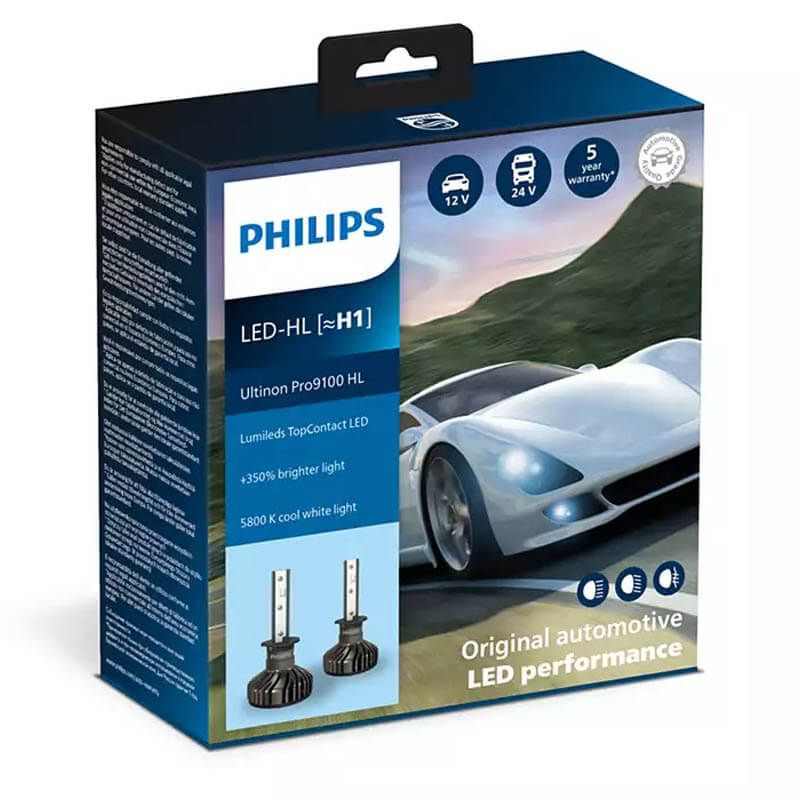 Pack 2 Bombillas LED H7 Philips Ultinon PRO3022