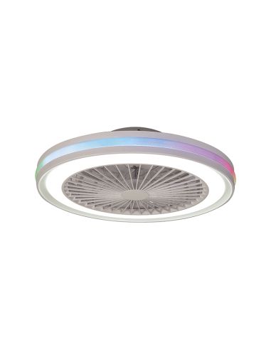 Ventilateur avec éclairage LED multicolore Gamer blanc