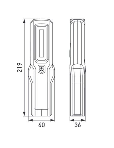 Lampe de travail à LED magnétique et orientable