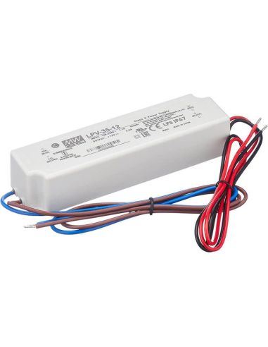 LPV-35-12 Alimentation LED étanche IP67 Mean Well | leonleds