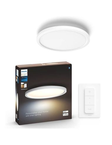 Luminária de teto LED redonda Branco Aurelle Philips Hue 24,5W 2.450Lm 2.200K - 6.500K Hue Branco Ambience Philips | leonleds