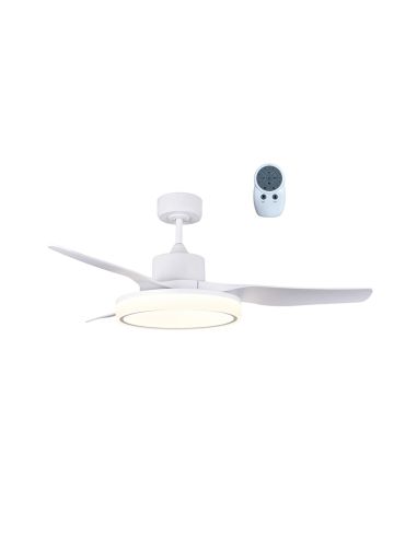 Ventilateur de plafond LED blanc silencieux Aran 36W
