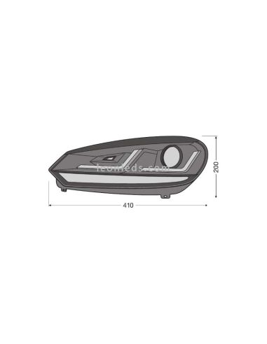 Faro LED negro largo alcance Fervor Wesem LUM1.50854