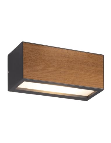 Aplique de pared de madera exterior horizontal Beret 1xE27