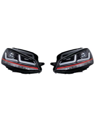 Faros LED delanteros Golf VII LEDriving Look GTI Pack 2 LEDHL104-GTI (2012-2016) Antes Res-tyling Con Xenón Osram | LeonLeds