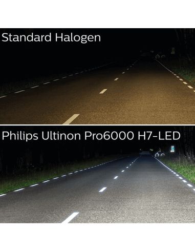 Philips Ultinon Pro6000 Moto H4-LED lámpara Legal para Carretera en España*,  230% más Brillante**, 5.800K : : Coche y moto