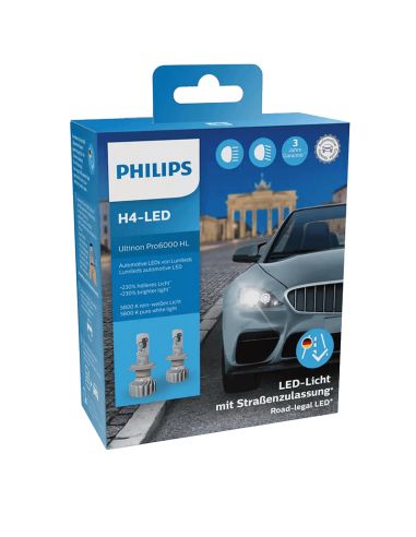 Ampoule LED pour moto Homologuées en Allemagne : Avec la nouvelle Philips  Ultinon Pro6000 H7 LED, vous pouvez désormais passer à no - Cdiscount Auto