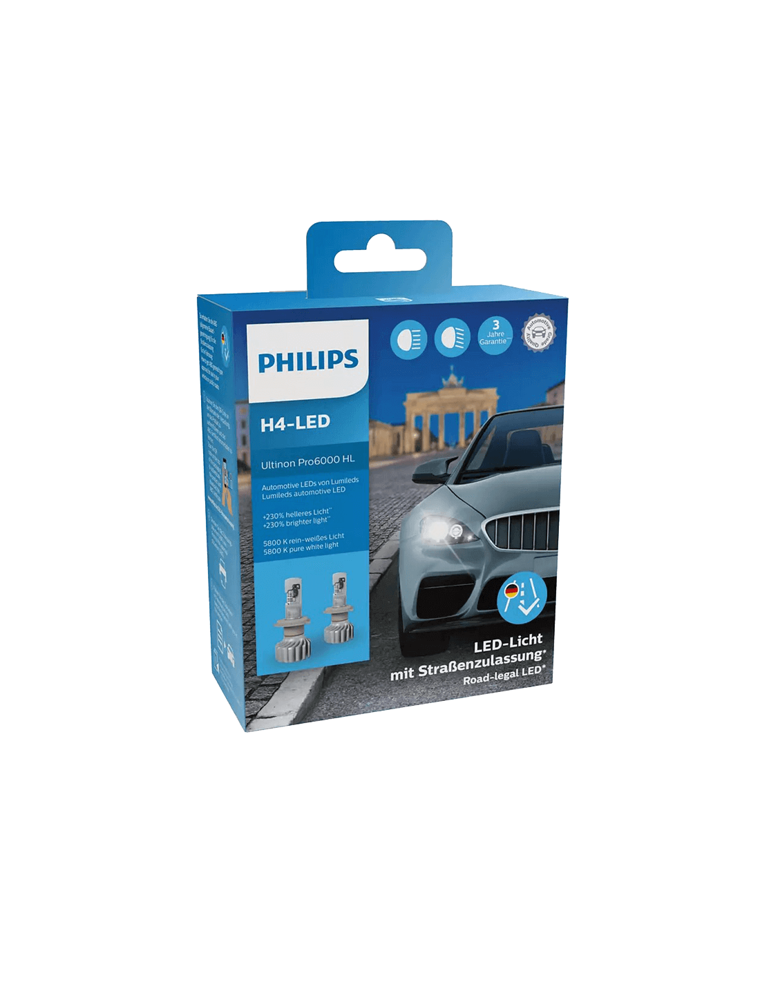 Lámpara LED Philips H4 Ultinon PRO6000 Homologada
