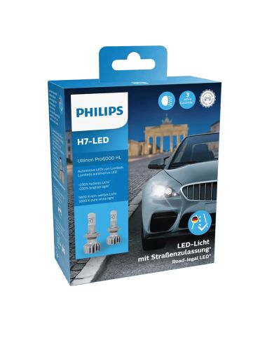 Philips Ultinon Pro9100 LED ampoule de phare automobile (H7), 350