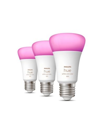 Ampoule intelligente Philips Hue White and Color Ambiance A60 E27 800 Pack 3 millions de nuances de lumière blanche et colorée