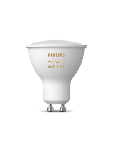 Philips Hue White Ambiance 4.3W 2200K-6500K 350lm GU10 Ampoule Intelligente