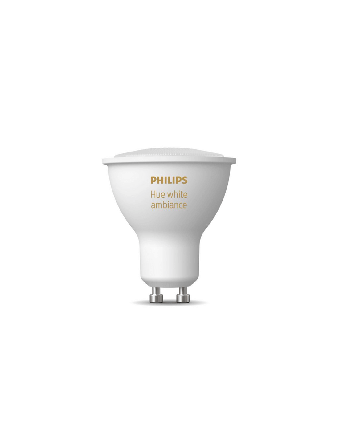 Bombilla inteligente  Philips Hue GU10, Luz Blanca Cálida, 4.3 W,  Compatible con Alexa y Google Home, Blanco
