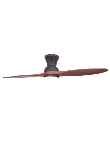 Ventilateur de plafond LED DC Duplo de style industriel marron