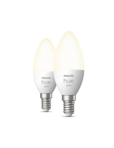 Lâmpada inteligente Philips Hue LED 5,5 W 2700 K Vela 470 lm E14 Pacote 2 em