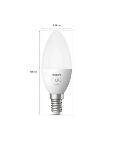 Bombilla inteligente Hue LED E14 Vela Filament 2100k - Philips