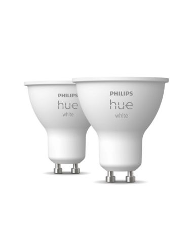 Philips HueW 5.2W 2700K GU10 400lm Smart Bulb Pack 2