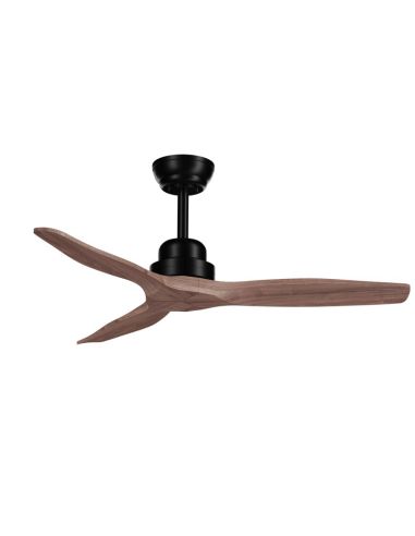 Ventilateur de plafond en bois naturel pour balcon DC intérieur/extérieur