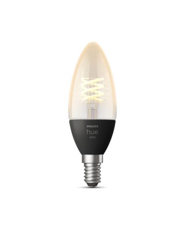 Bombilla inteligente Philips Hue Vela E14 4.5W 550lm 2100K encendida