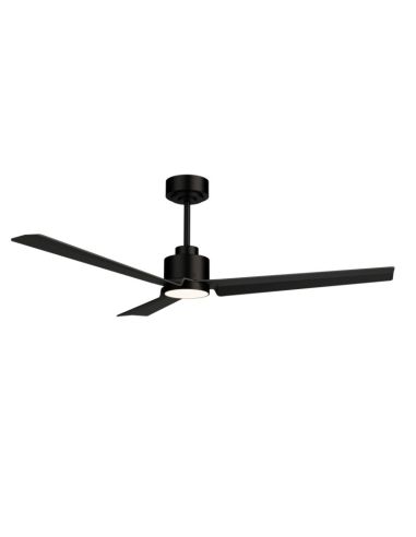 Ventilateur de plafond LED noir Anne DC pour grands espaces