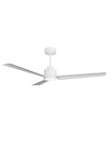 Ventilateur de plafond LED Anne blanche avec pales DC blanches pour grands espaces