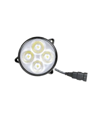 Faro LED redondo empotrable 40W de con conector 900512/24V  | LeonLeds