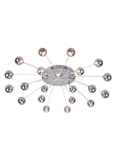 Plafonnier LED Chrome Bullet allumé | leonleds