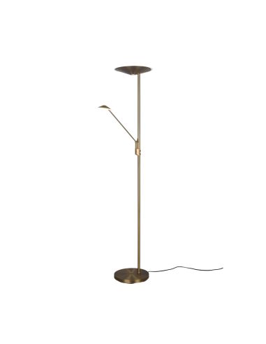 Lampe sur pied à 2 lumières DEL Brantford à intensité variable, bronze