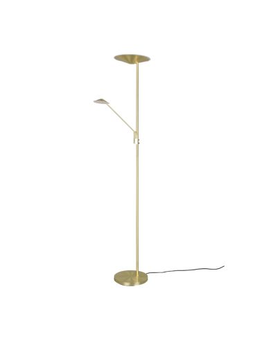 Lampe sur pied à 2 lumières DEL Brantford à intensité variable, bronze