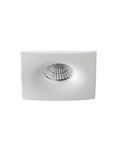 Downlight encastrável quadrado LED Doro branco 8W GU10 CL. II