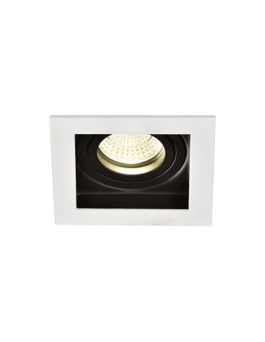 Downlight LED encastré carré San blanc 8W GU10 IP20