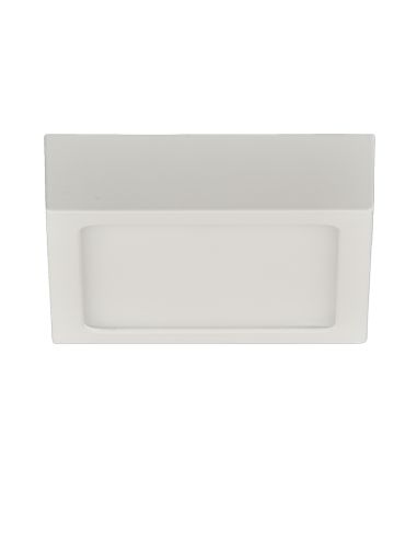 Plafón de techo LED cuadrado Roku 9cm blanco 6W 420Lm 3000K o 4000K