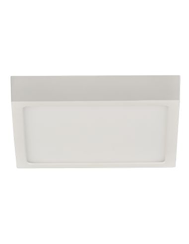 Plafón de techo LED cuadrado Roku 14cm blanco 12W 950Lm 3000K o 4000K