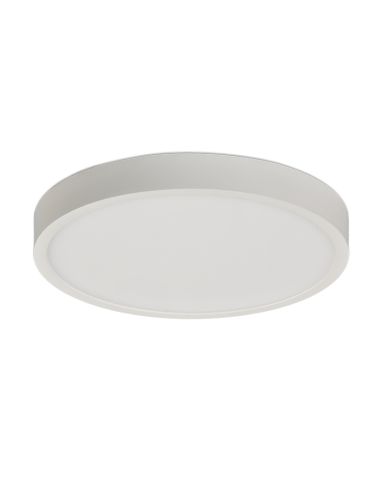 Plafonnier LED rond Kore 19cm blanc 18W 1450Lm 3000K ou 4000K