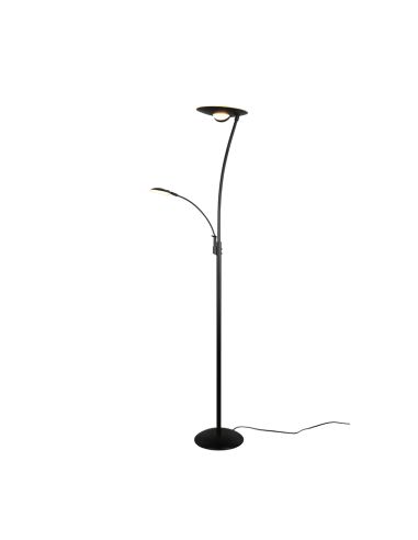 Lampadaire LED 2 lumières Granby noir