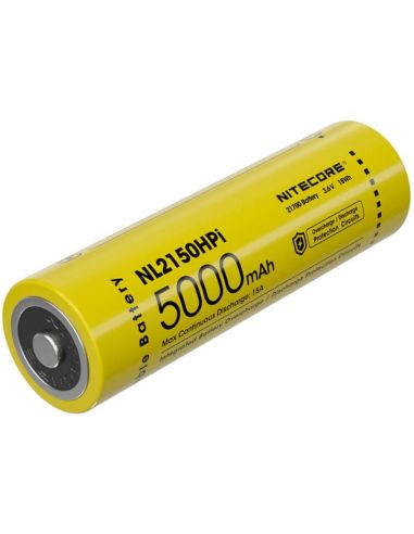 Bateria NL2150HPi bateria 21700 5000mAh Nitecore MAX Deischarge Contínua 15A Nitecore | leonleds