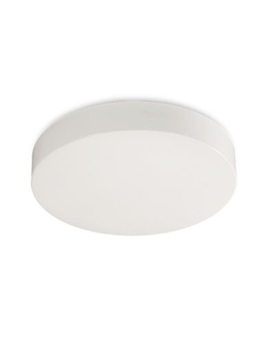 Luminária de teto LED opala Aten branco 40cm 36W 3000K ou 4000K 4000Lm