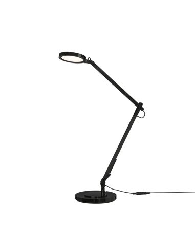 Lampe de table LED Luxa noir mat, 3000K 700Lm avec interrupteur tactile et intensité réglable