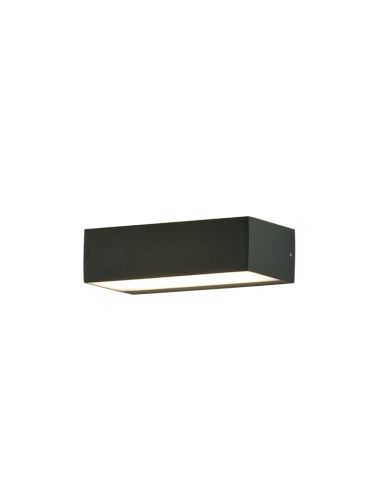 Aplique LED exterior rectangular Draco antracita texturizado, 5K 3000K 630Lm, IP54