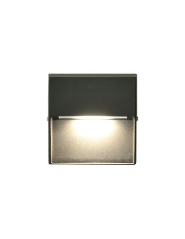 Aplique LED exterior Nashira cuadrado con 1 luz 3000K 4W 175Lm IP65